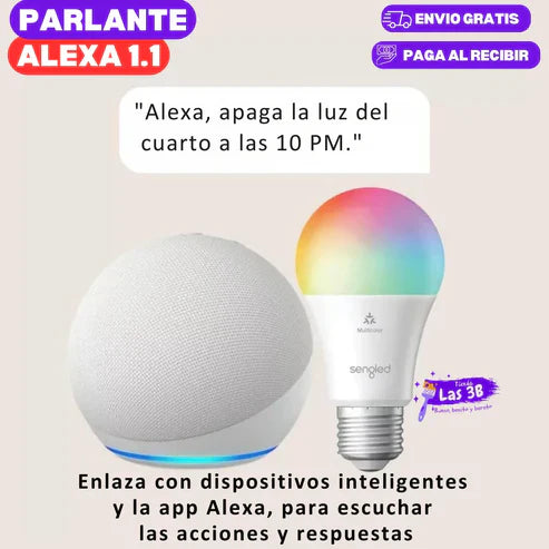 Parlante tipo ALEXA 1.1 Paga 1 Lleva 2 + 3 meses de AMAZON MUSIC